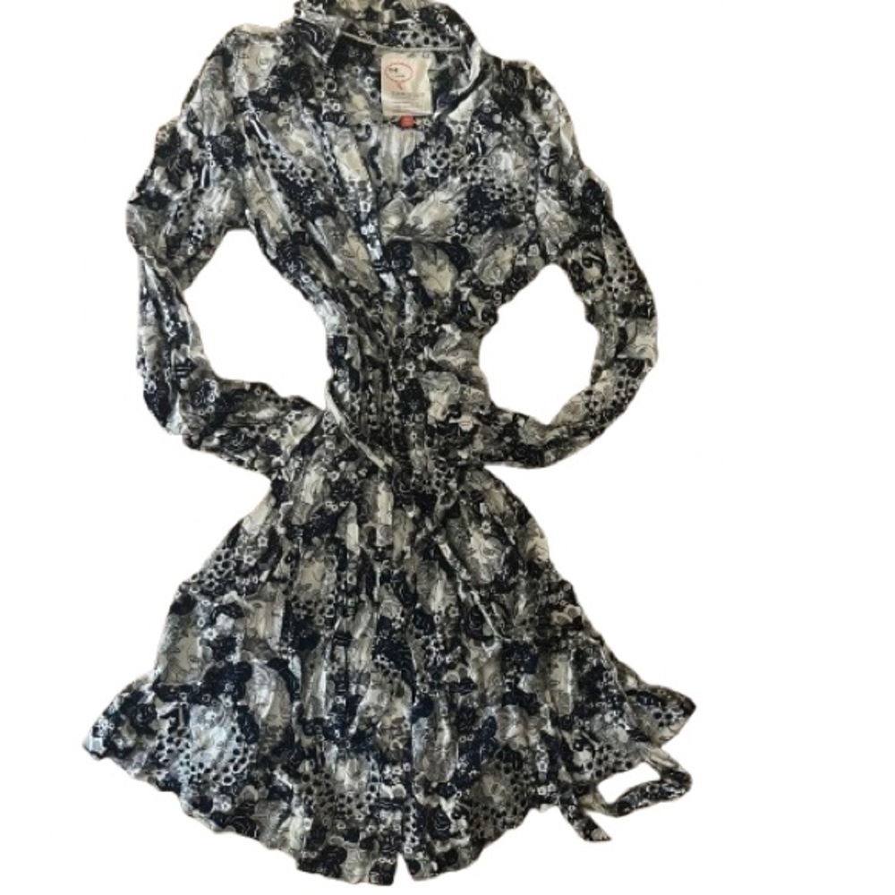 Anthropologie 34 of 52 Conversations Colloquial Faces Shirt Dress 2. - Picture 4 of 6